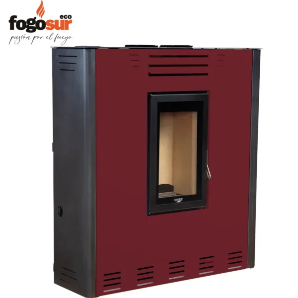 estufa pellets fogosur pasillo 12splus rojo