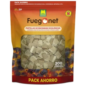 pastillas ecologicas fuego encendido